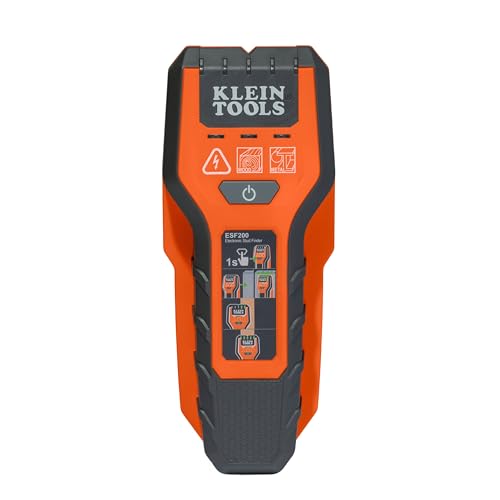 Klein Tools ESF200 Multi-Scan Stud Finder and Wall Scanner with LED Indicators, Fast Auto-Calibration, Detects Wood, Metal, and Live AC, One-Handed Operation, Compact Wall Detector