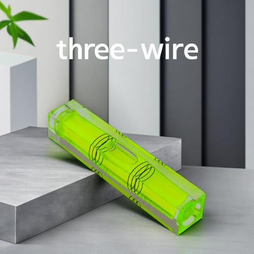 High precision mini bubble, double line small level bubble, three line flat ball level, household ruler can be turned 180 degrees (Non-magnetic, 80 * 15 * 15mm（4PCS)) - size: 80*15*15mm（4PCS)
