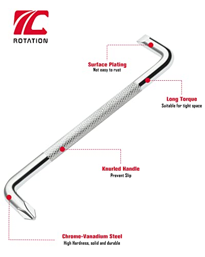 ROTATION 3pcs Offset Screwdriver Set, Z-type Screw Drive