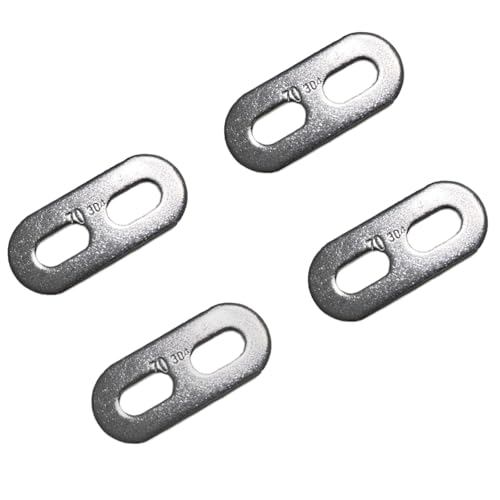 4 pcs 304 Stainless Steel Adjustable Mending Plates, 130mm(5 1/8inch) Flat Straight Slotted Repair Brackets for Pipe, Furniture & Structural Repair - size: 130mm(5 1/8inch)