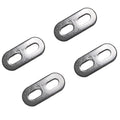 4 pcs 304 Stainless Steel Adjustable Mending Plates, 130mm(5 1/8inch) Flat Straight Slotted Repair Brackets for Pipe, Furniture & Structural Repair - size: 130mm(5 1/8inch)