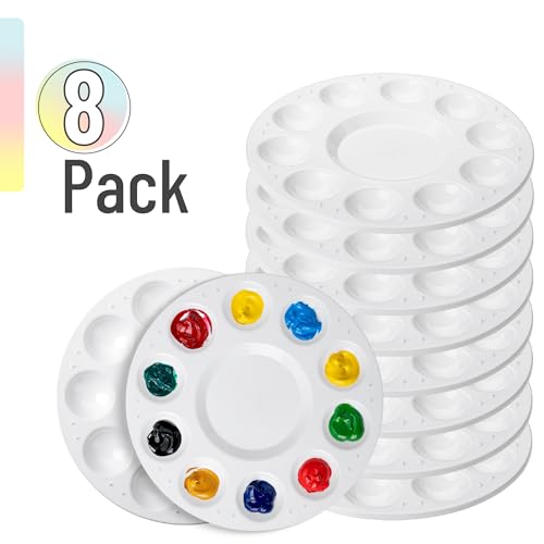Mr. Pen- Round Paint Tray Palettes, 8 Pack - size: 8 Pack