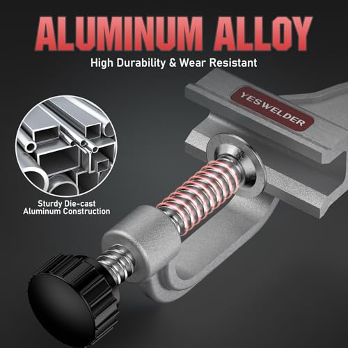 YESWELDER 90° Tube Clamp, Aluminum Alloy Right Angle Corner Clamp - style: 90° Tube Clamp