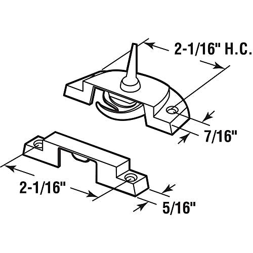 Prime-Line F 27638 Window Sash Lock, Matte Black, Single Pack - color: Matte Black