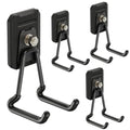 Heavy Duty Magnetic Garage Hooks,4 Pack Strong Large Magnet Hook for Power Drill,Garden Tools,Hose,Pegboard,Garage, Workshop,Magnetic Storage Hooks for Indoor Outdoor Hanging(Black) - style: Magnetic Garage Hooks 4 Pack
