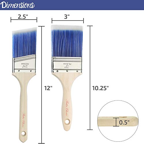 Bates- Paint Brushes- 2 Pack, Premium Paintbrush, Treated Wood Handle, Paint Brush