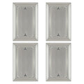 Metal Wall Plate for Electrical Outlets, Applicable to Single Blank, 4 Pack - size: single Blank