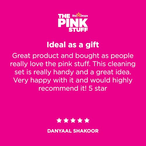 Stardrops - The Pink Stuff - The Miracle Scrubber Kit - 2 Tubs of The Miracle Cleaning Paste With Electric Scrubber Tool and 4 Cleaning Brush Heads, 6 Piece Set