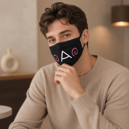 Cute Cat Face Mask, Kawaii Cotton Mouth Masks Reusable Washable Face Mask Anti-Dust Anime Masks for Women Men - color: 10pcs