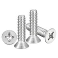 METALLIXITY 1/4"-20x1 Phillips Flat Head Bolts 304 Silver 30Pcs - color: Silver, size: 1/4"-20x1"