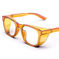 Safety Glasses Anti-Fog Eye Protection Blue Light Blocking Glasses for Women Men - color: Orange