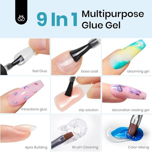 Beetles Gel Nail Kit Etch-X, Almond Short, 504pcs 12 Sizes Nail Tips