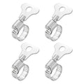 HARFINGTON 4pcs Hose Clamps 0.4"-0.6" (10-16mm) Adjustable 304 Stainless Steel Worm Gear Hose Clamps Assortment Kit for Plumbing Dryer Vent Automotive Dust Collector - size: 10-16mm