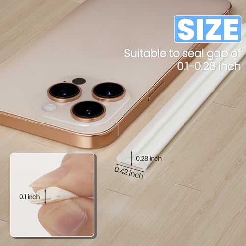 33ft White V-Shape Small Weather Stripping Door Frame Seal - color: White, size: 33 FT