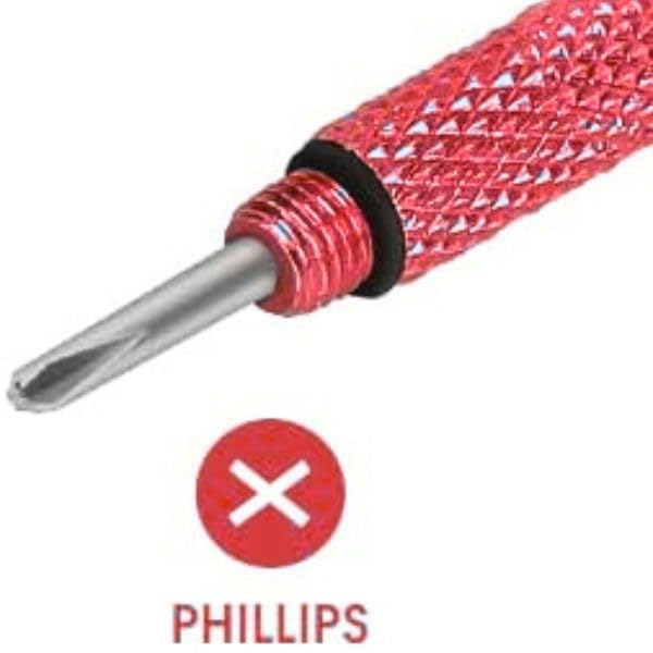 UNEAK - Eyeglass Screwdriver Repair Kit Red Precision 3 in 1 Mini Screwdrivers Set Keychain Glasses, Sunglasses, Sunglass, Watch, Electronics, Eyeglasses, Flat Head, Phillips, Hex - color: Red