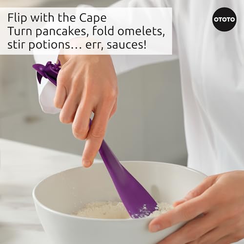 OTOTO Spatula and Pastry Brush - Silicone Heat Resistant and Basting Brush, Cooking and Baking Spatula, Spooky Witchy Gifts, Gothic Kitchen Halloween Gifts, Unique Kitchen Gadgets (Witchin) - color: Witchin