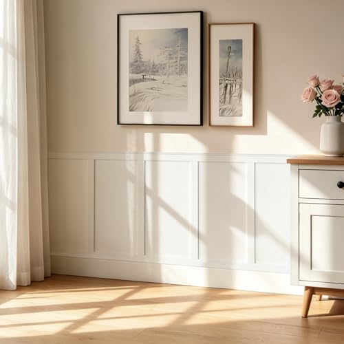 WADILE Premade Board and Batten Wall Panel Kit - size: 15 Pack