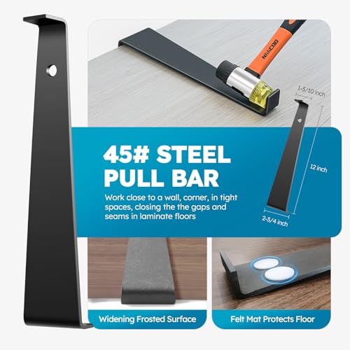 NAACOO Laminate Flooring Tools, Universal 5 in 1 Floor Installation Kit - size: 5PCS Kit