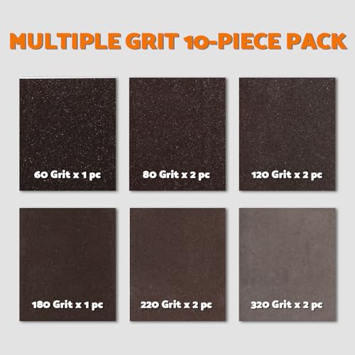S&F STEAD & FAST Sanding Sponge 60 80 120 180 220 320 Grit 10 Pcs