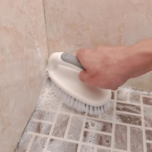 Heavy Duty Scrub Brush with Stiff Bristles 2 Pack Gray - color: Gray