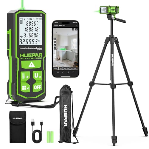 Huepar 395FT Bluetooth Green Laser Measuring Tool S120-G-BT