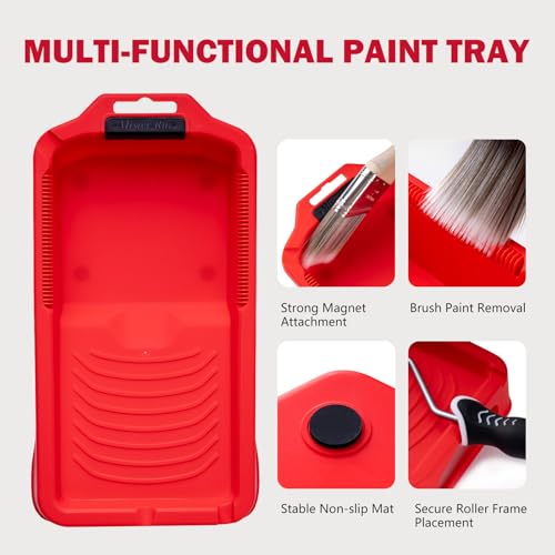 Mister Rui 4 Inch Paint Tray Set with 5 Liners, 6 Pack - size: 4 Inch, 6 Pack