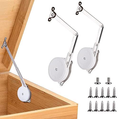 HBL'2 Pack | Toys Box Hinges Soft Close, Lid Support Chest Hinges - size: 2 Pack