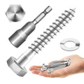 (20Sets) 1/4" x 2" Hex Head Lag Bolts, Heavy Duty Lag Screws with Washers, 304 Stainless Steel Bolts 18-8, Lag Screws Wood Screws, Partial Thread Bright Finish, 1/4 Bolt by Mywish - size: 1/4 x 2" (20 set)