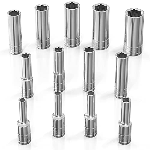 Olsa Tools 1/4-Inch Drive SAE Deep Socket Set - 13pc - color: Sae Deep, size: 13pc, 1/4-Inch Drive