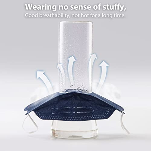 Borje KN95 Face Masks 50 Pack, Breathable Comfortable and Disposable KN95 Mask,Masks for Adults - color: Dusty Blue=50pcs
