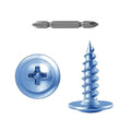 Wensilon（700 pcs）#4×1/2" Phillips Truss Head Wood Screws Galvanizing Quick Metal Self Tapping. - color: Silver, size: #4×1/2"