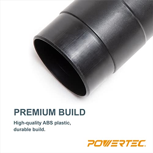 POWERTEC 70123 4-Inch Dust Hose Connector w/Quick Connect Splice Adapter, ABS Plastic, 1PK