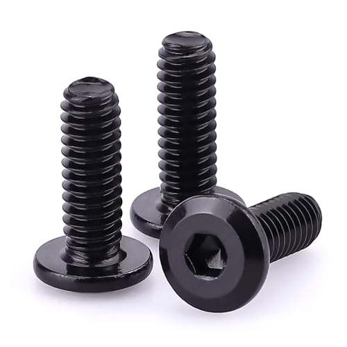 M3-0.5 x 20mm (100 pcs) Black Hex Socket Head Cap Screws, 304 Stainless Steel 18/8, Furniture Bolts, Connector Screws for Furniture, Black Oxide Finish, Full Thread, Hex Spanner Wrench Included - size: M3-0.5 x 20mm