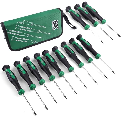 SK 12-Piece Mini Screwdriver Set, Precision Screwdriver Set, Small Kit