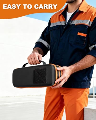 Hard Tool Carrying Bag, Zippered Multimeter Case with Handle