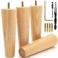 Airy Abode Premium Ash Wood Furniture Legs (Full Install Kit) - Pick Your Size and Color - color: Ash, size: 6 Inches