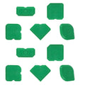 Tinoaly 10pcs Silicone Caulking Tool Kit, Caulk Remover Tool Portable Sealant Scraper Reusable Grout Scraper for Kitchen Bathroom Floor (Green) - color: Green