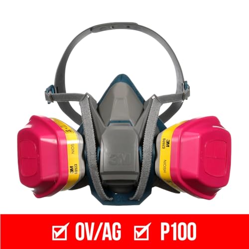 3M Multi-Purpose Quick Latch Reusable Respirator 65023QLH1-DC, OV/AG/P100, Mdm, 1-Fcpc, 1-pr of 60923 Crtrdg/Fltrs - size: Medium (Pack of 4)