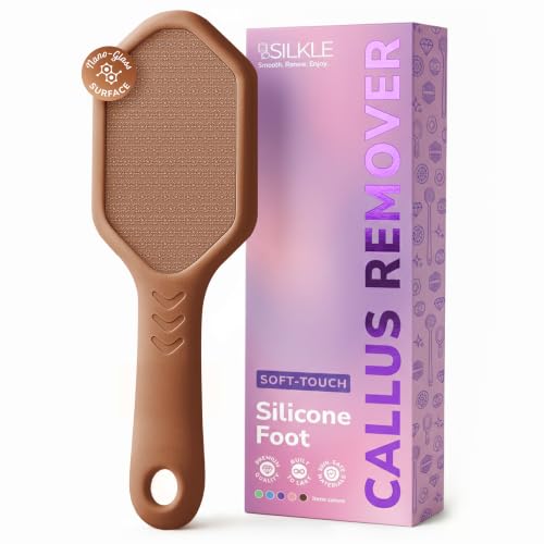 SILKLE Nano Glass Foot File - Foot Callus Remover for Feet & Foot Scrubber - style: Brown