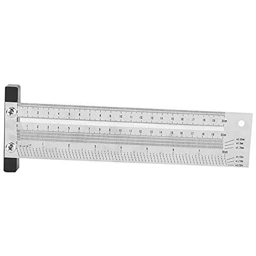 YWBL-WH T-Type Marking Ruler, 8 Inch Stainless Steel - size: 8 inches