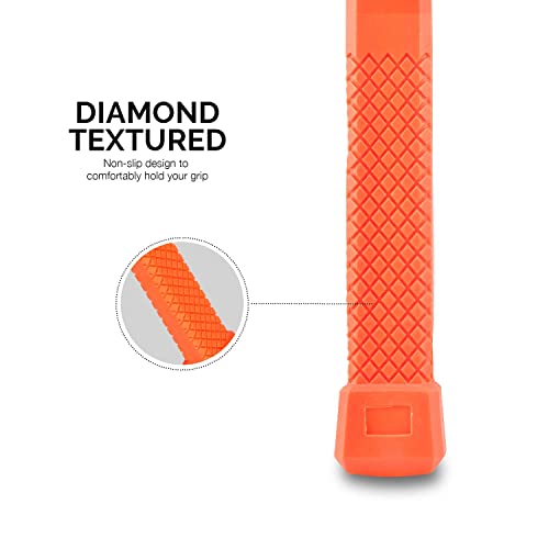 NEIKO 02847A 2 LB Dead Blow Hammer, Neon Orange | Unibody Molded | Checkered Grip | Spark and Rebound Resistant - size: 2 Pound, style: Dead Blow
