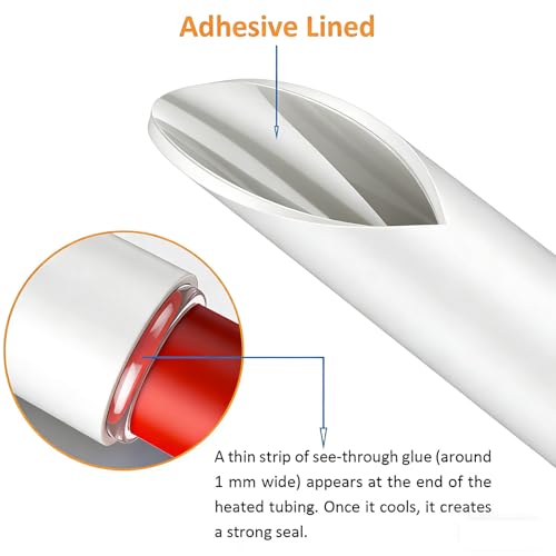 Heat Shrink Tubing Kit 355pcs Shrink Wrap Tube Waterproof Connectors - size: 355pcs White