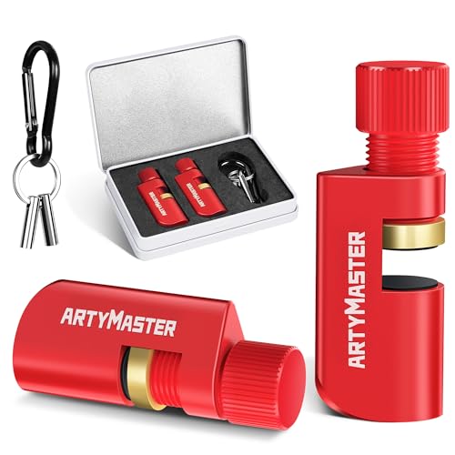 ArtyMaster Stair Gauges Set with Rubber Pad, Stair Gauges for Framing Square and Speed Square, Framing Jig Circular Saw, Attachment Tool for Carpentry Squares Framing, Stair Gauges Knobs Tool（Red） - color: Red