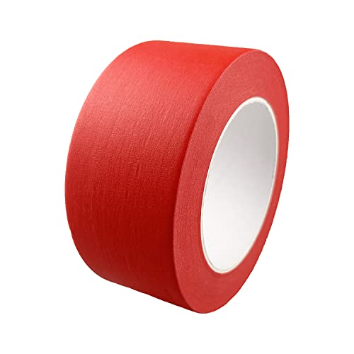 2 Inch Red Wide Masking Tape, 2 Inch X 55 Yard - color: Red, size: 2 Inch X 55 Yard