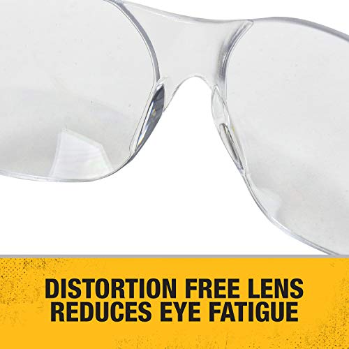 DEWALT DPG54-1C Safety Glasses, ANSI Z87.1+ Impact Rated, Clear Lens - size: One Size