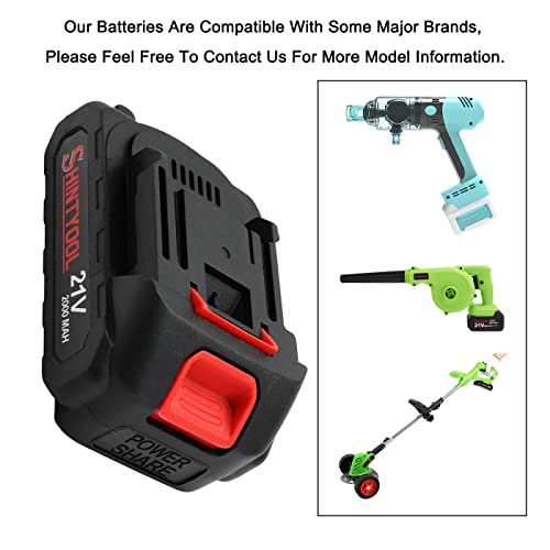21v Lithium Battery - 2.0 Ah Battery with Charger Adapter Led Indicator Compatible with Leaf Blower and Cordless Tiller - size: 2.0 AH