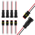 MUYI 2Pin Way 16AWG Waterproof Electrical Connector 2 Wire Connectors-5 Kit - style: 2wire connector(5 sets)