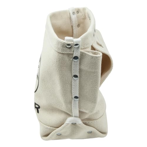 Klein Tools 5416TSR Tool Bag, Bolt Bag with Bull Pin Loops and Drain Holes, Sturdy No. 4 Canvas, Tunnel Loop Connect, 5 x 9 x 10-Inch - size: 1 Count, style: Canvas with Drain Holes