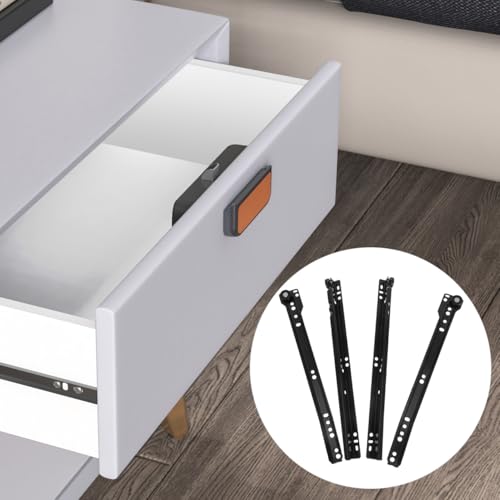 Angoily 12 Inch Bottom Mount Drawer Slides Metal Sliding Rail Hardware Accessories Pair for Smooth Furniture Drawer Operation and Easy Installation