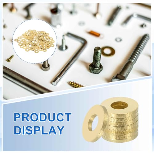 MECCANIXITY 320 Pack Brass Flat Washer, M3 Copper Washers Crush Washer Kit Assortment, 3mm ID, 6mm OD, 0.5mm Thick for Bolts Screws Machinery Repair, Outdoor Construction - size: 1/4" OD x 1/8" ID x 0.5mm